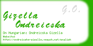 gizella ondreicska business card